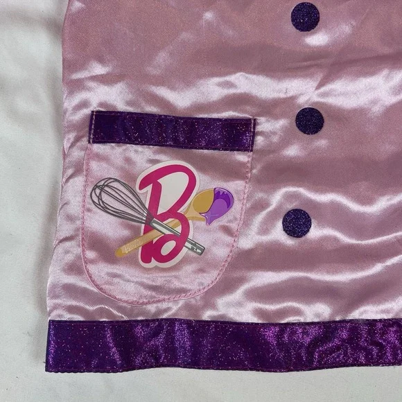 Barbie Chef Jacket And Hat Child Size 4-6 Costume Halloween Pretend Play - Picture 2 of 6